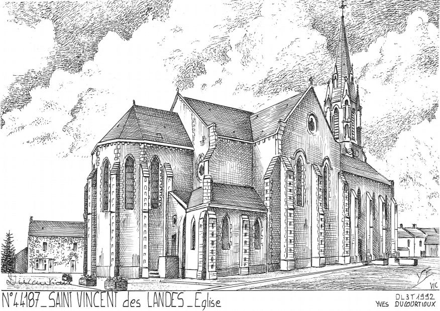 N 44187 - ST VINCENT DES LANDES - église